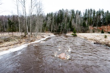Kışın donmuş nehir