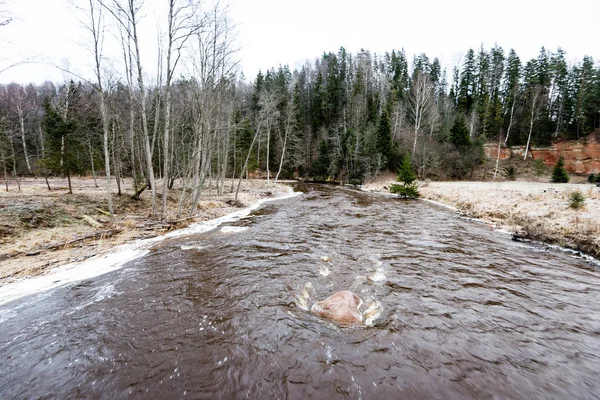 Kışın donmuş nehir
