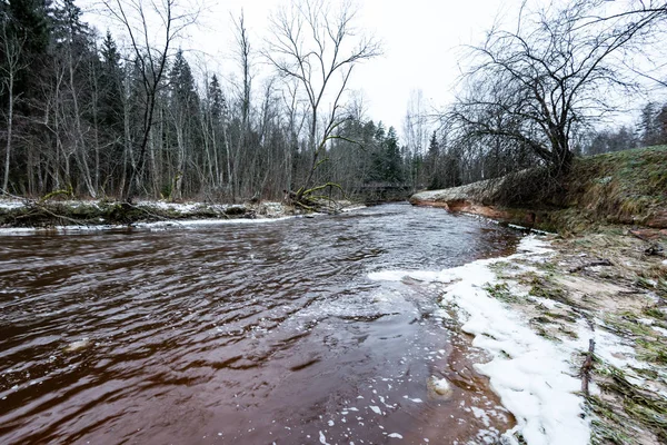 Kışın donmuş nehir