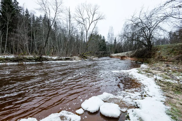 Kışın donmuş nehir