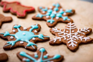 Zencefilli kurabiye serisi yapma. Plaka üzerinde hazır tanımlama bilgileri