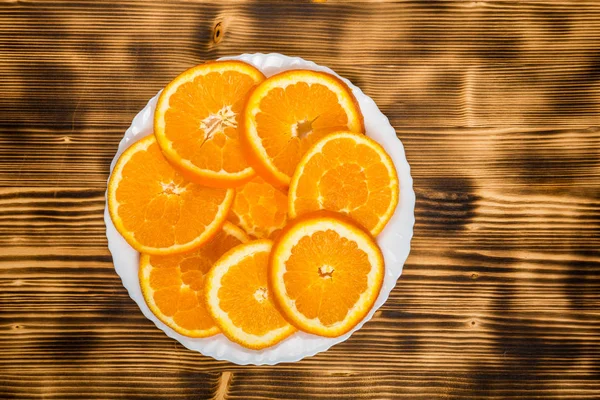 dish of sliced oranges. food pattern