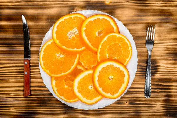 Dilimlenmiş portakal yemek. Gıda desen — Stok fotoğraf