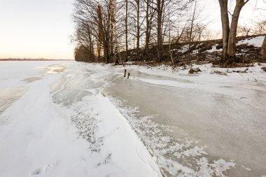 soğuk kışlar gün Beach dondurulmuş