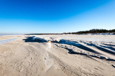 soğuk kışlar gün Beach dondurulmuş