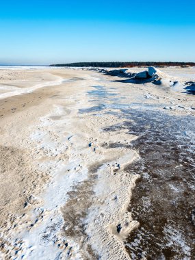 soğuk kışlar gün Beach dondurulmuş