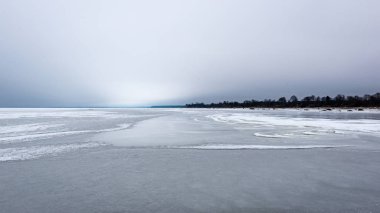 soğuk kışlar gün Beach dondurulmuş