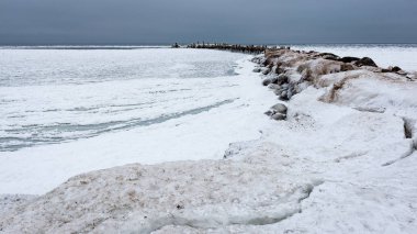 soğuk kışlar gün Beach dondurulmuş