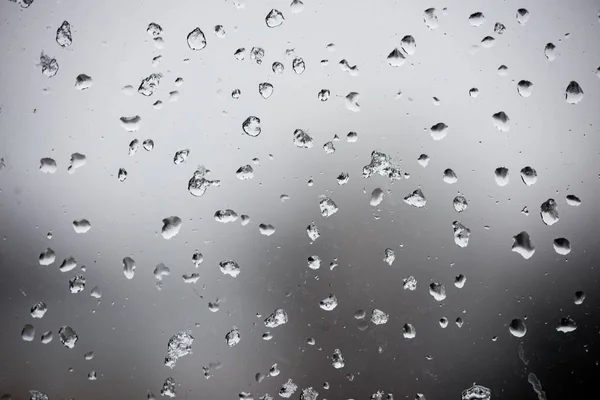 Frozen raindrops on glass — Stock Photo, Image