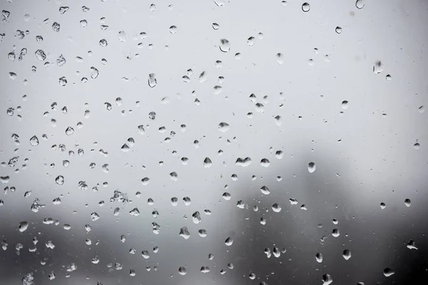 Frozen raindrops on glass — Stock Photo, Image