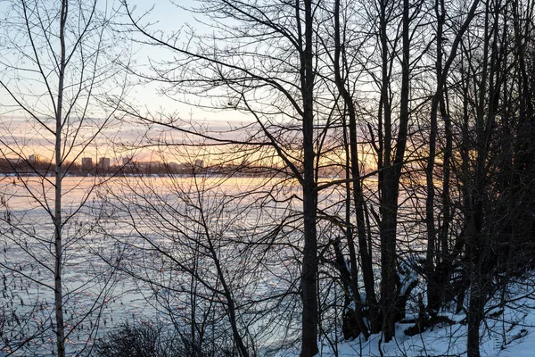 Gefrorene Landschaft im Winter — Stockfoto