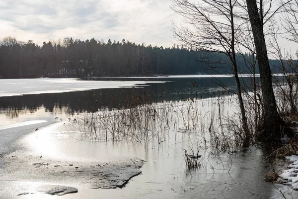 Gefrorene Landschaft im Winter — Stockfoto