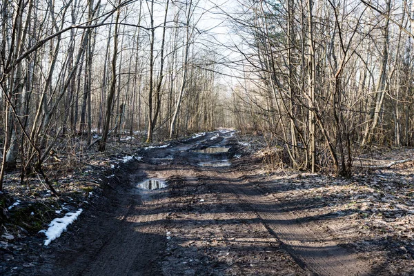 Slechte conditie landweg — Stockfoto