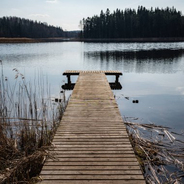 boardwalk Gölü bulutlarda yansıması