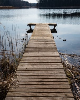 boardwalk Gölü bulutlarda yansıması