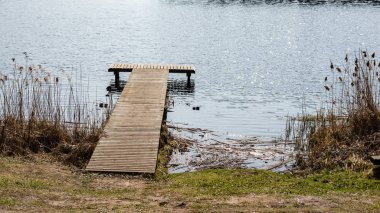 boardwalk Gölü bulutlarda yansıması