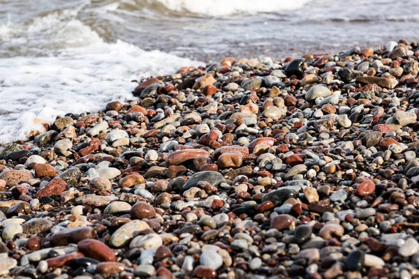 Small pebble rock background texture — Stock Photo, Image