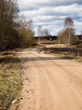Köy yolunda bakış açısı ile
