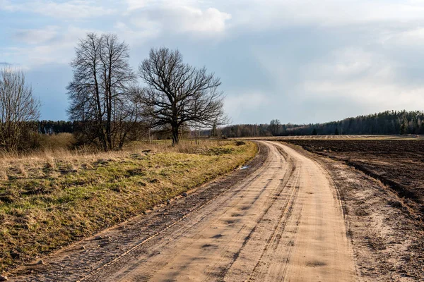 Route de campagne avec perspective — Photo