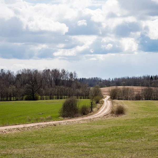 Strada di campagna con prospettiva — Foto Stock