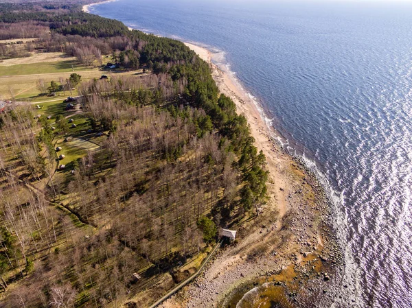 drone image. aerial view of baltic beach area