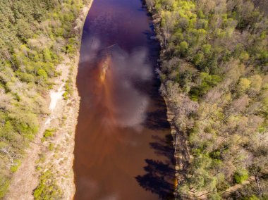 Drone görüntü. kırsal bölgenin havadan görünümü