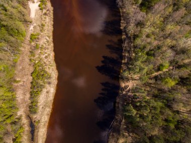 Drone görüntü. kırsal bölgenin havadan görünümü