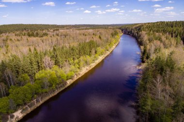 Drone görüntü. kırsal bölgenin havadan görünümü