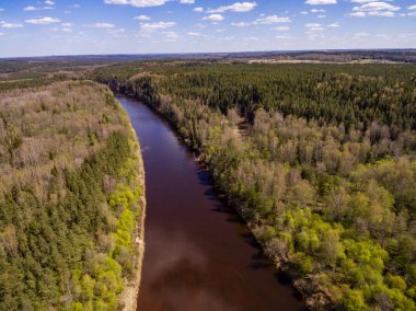 Drone görüntü. kırsal bölgenin havadan görünümü