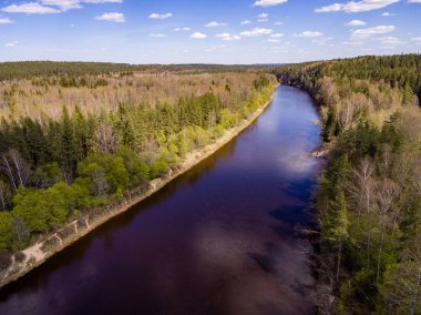 Drone görüntü. kırsal bölgenin havadan görünümü