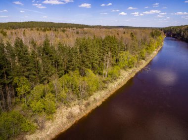 Drone görüntü. kırsal bölgenin havadan görünümü
