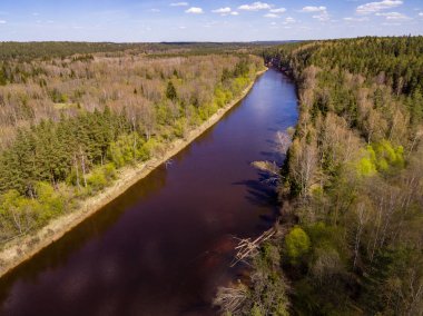 Drone görüntü. kırsal bölgenin havadan görünümü