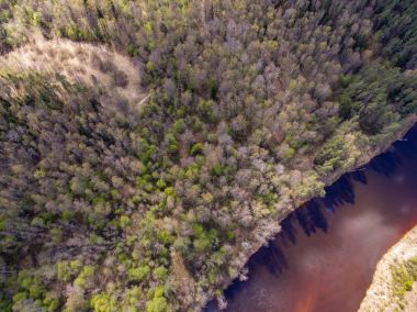 Drone görüntü. kırsal bölgenin havadan görünümü
