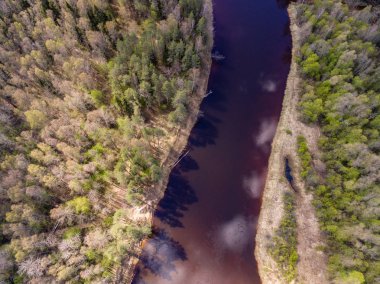 Drone görüntü. kırsal bölgenin havadan görünümü