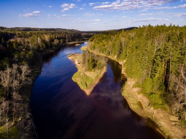 Drone görüntü. kırsal bölgenin havadan görünümü