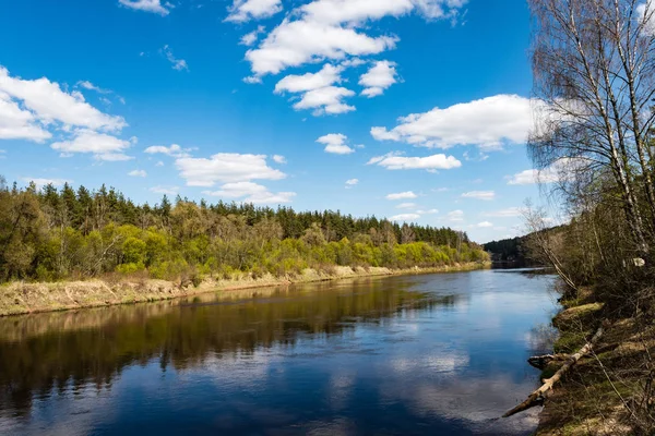 Paysage estival de la rivière — Photo