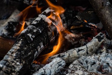 Woods şömine, sıcak, ısı yanıyor, ateş