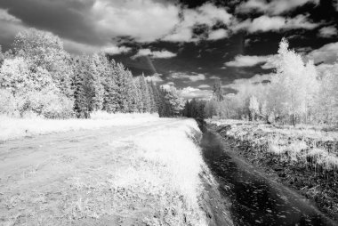 kırsal alanlara yazın. kızılötesi görüntü