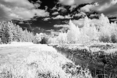 kırsal alanlara yazın. kızılötesi görüntü