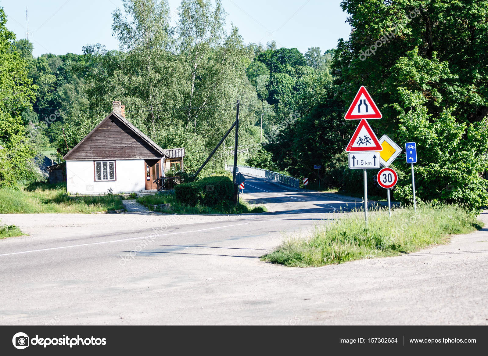View Of Small Country Town Of Latvia Stock Photo C Martinsvanags