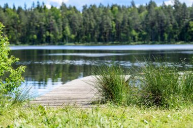 boardwalk Gölü bulutlarda yansıması
