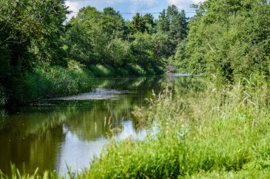 Göldeki bulutların yansıması