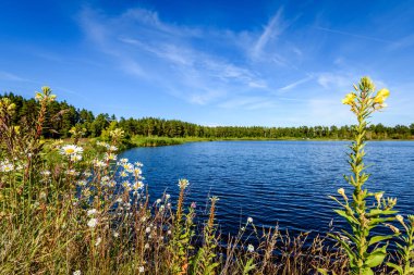 Göldeki bulutların yansıması