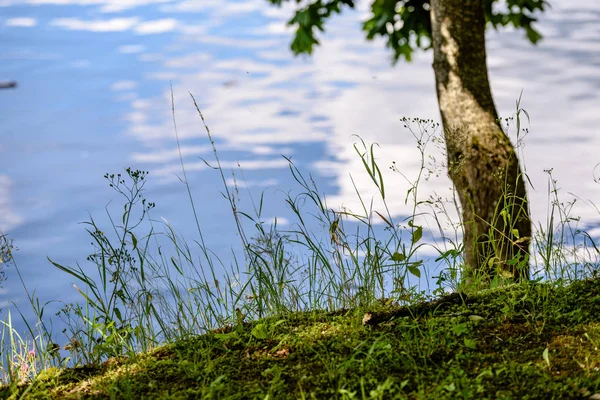 Reflet des nuages dans le lac — Photo