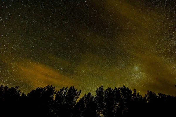 Baltık Denizi üzerinde yoğun Kuzey ışıkları (Kutup ışıkları)