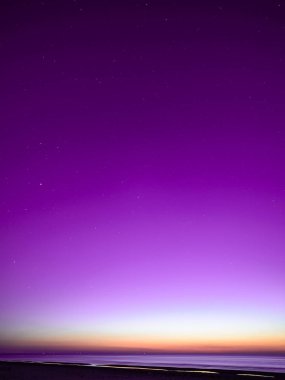 Yıldızlı ve samanyolu gece gökyüzü