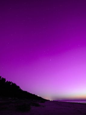 Yıldızlı ve samanyolu gece gökyüzü