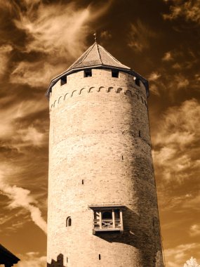 kamu Parkı Turaida Sigulda, Letonya görünümünde. kızılötesi görüntü