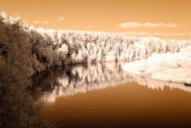 Valmiera Letonya Gauja nehir tarafından turist iz. sonbahar c