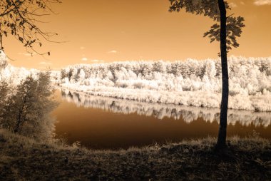 Valmiera Letonya Gauja nehir tarafından turist iz. sonbahar c